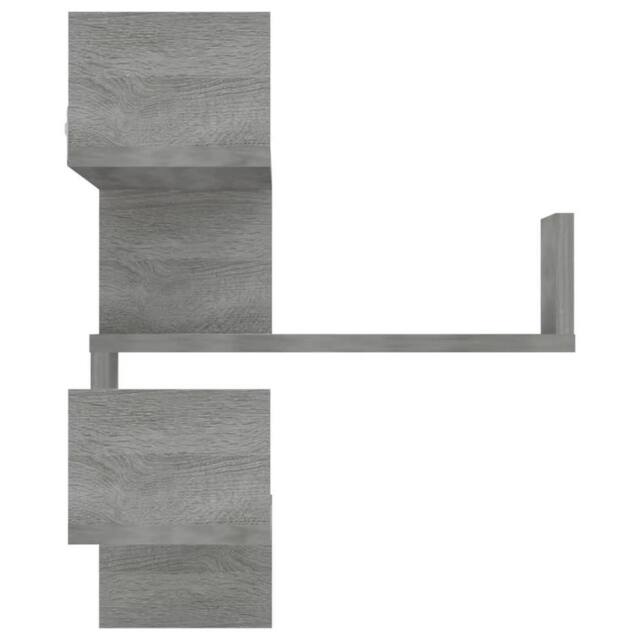 Berkfield Home Wall Corner Shelf Grey Sonoma 40x40x50 cm Engineered Wood - Size: 40 x 40 x 50 cm - image 1