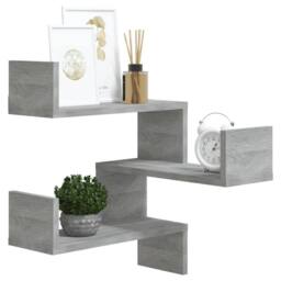 Berkfield Home Wall Corner Shelf Grey Sonoma 40x40x50 cm Engineered Wood - Size: 40 x 40 x 50 cm - thumbnail 6