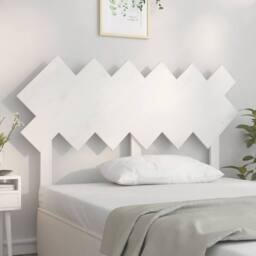 Berkfield Home Bed Headboard White 132x3x81 cm Solid Wood Pine - Size: 132 x 3 x 81 cm - thumbnail 2