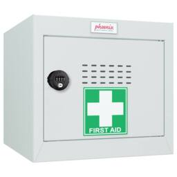 Phoenix Safe Company Size 1 Light Grey Medical Cube Locker with Combination Lock, MC0344GGC - Size: 300 cm x 100 cm - thumbnail 1