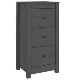 Berkfield Home Sideboards 2 pcs Grey 40x35x80 cm Solid Wood Pine - Size: 40 x 35 x 80 cm - thumbnail 7