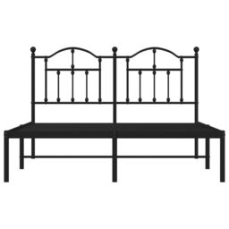 Berkfield Home Metal Bed Frame with Headboard Black 140x200 cm - thumbnail 5