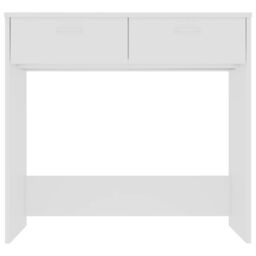 Berkfield Home Desk White 80x40x75 cm Engineered Wood - Size: 80 x 40 x 75 cm - thumbnail 3