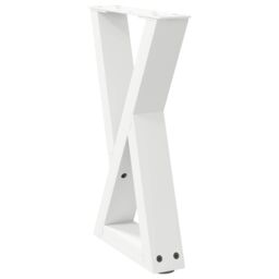 Berkfield Home Coffee Table Legs 2 pcs White 38x(42-43.3) cm Steel - thumbnail 4