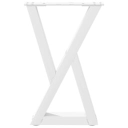 Berkfield Home Coffee Table Legs 2 pcs White 38x(42-43.3) cm Steel - thumbnail 5