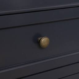 Melody Maison Large Navy Black Wooden Sideboard Cabinet - Daventry Navy Black Range - thumbnail 6