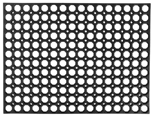 Nicoman Rubber Ring Door Mat Outdoor - Black - Size: 60 cm x 80 cm - image 1