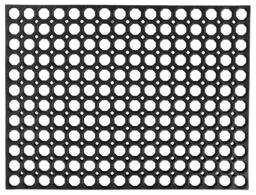 Nicoman Rubber Ring Door Mat Outdoor - Black - Size: 60 cm x 80 cm - thumbnail 1
