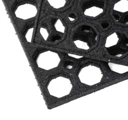 Nicoman Rubber Ring Door Mat Outdoor - Black - Size: 60 cm x 80 cm - thumbnail 5