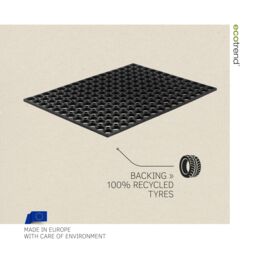 Nicoman Rubber Ring Door Mat Outdoor - Black - Size: 60 cm x 80 cm - thumbnail 3