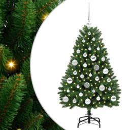 Berkfield Home Artificial Christmas Tree with Stand Green 120 cm PVC & Metal - thumbnail 2