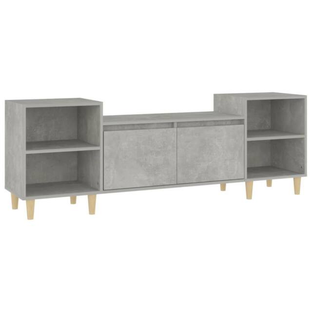 Berkfield Home TV Cabinet Concrete Grey 160x35x55 cm Engineered Wood - Size: 160 x 35 x 55 cm - image 1