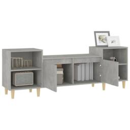 Berkfield Home TV Cabinet Concrete Grey 160x35x55 cm Engineered Wood - Size: 160 x 35 x 55 cm - thumbnail 5