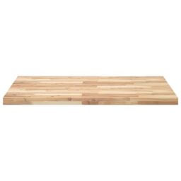 Berkfield Home Desk Top Untreated 100x80x4 cm Solid Wood Acacia in Brown - Size: 100 x 80 x 4 cm - thumbnail 4