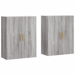 Berkfield Home Wall Mounted Cabinets 2 pcs Grey Sonoma 69.5x34x90 cm - thumbnail 2
