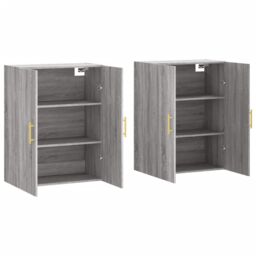 Berkfield Home Wall Mounted Cabinets 2 pcs Grey Sonoma 69.5x34x90 cm - thumbnail 4
