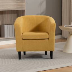 Artemis Home Beulah Fabric Accent Chair in Yellow - Size: 1 Pack - thumbnail 1