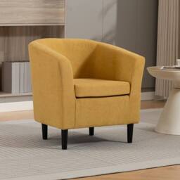 Artemis Home Beulah Fabric Accent Chair in Yellow - Size: 1 Pack - thumbnail 2