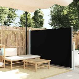 Berkfield Home Patio Retractable Side Awning 140x500 cm Black - thumbnail 2