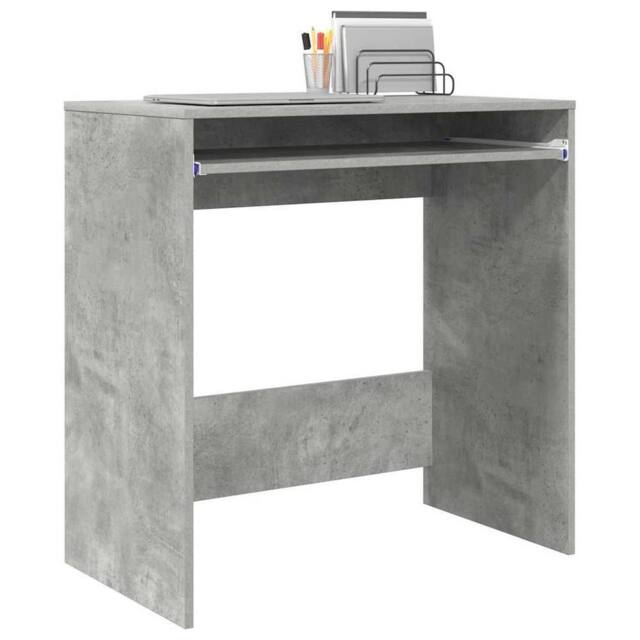 Berkfield Home Modern Computer Desk Concrete grey Particle board Concrete Desk - image 1