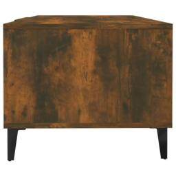 Berkfield Home Coffee Table Smoked Oak 102x50x40 cm Engineered Wood in Brown - Size: 102 x 50 x 40 cm - thumbnail 7