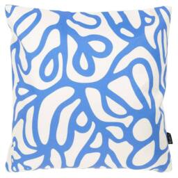 icon 4PK Cushion x 2 Squiggle Leaf Blue, x2 Abstract Leaf Blue - thumbnail 3