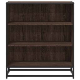 Berkfield Home Sideboard Brown Oak 68x35x76 cm Engineered Wood & Metal - Size: 68 x 35 x 76 cm - thumbnail 4