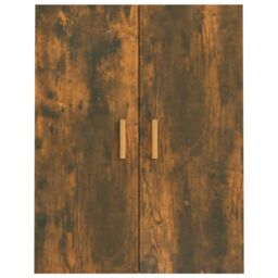 Berkfield Home Hanging Wall Cabinet Smoked Oak 69.5x34x90 cm in Brown - thumbnail 6