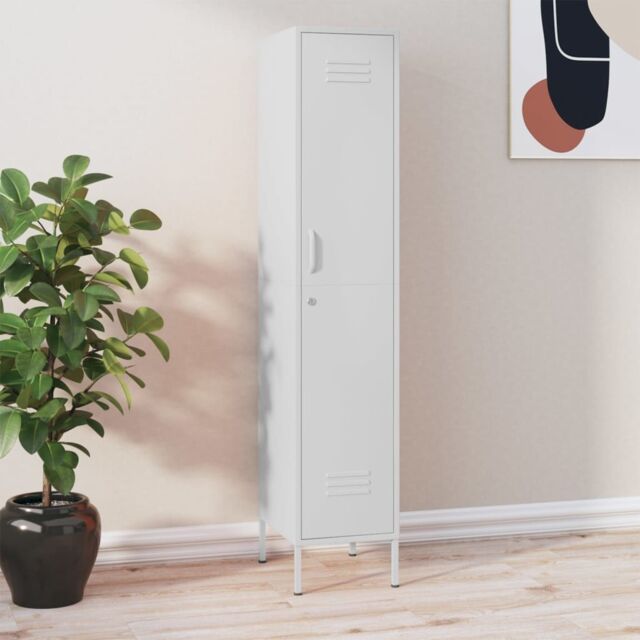 Berkfield Home Locker Cabinet White 35x46x180 cm Steel - Size: 35 x 46 x 180 cm - image 1