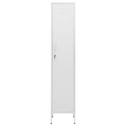 Berkfield Home Locker Cabinet White 35x46x180 cm Steel - Size: 35 x 46 x 180 cm - thumbnail 3