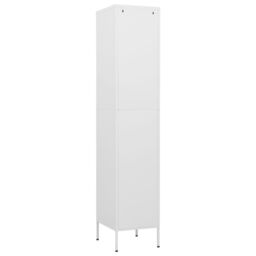 Berkfield Home Locker Cabinet White 35x46x180 cm Steel - Size: 35 x 46 x 180 cm - thumbnail 5