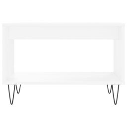 Berkfield Home Coffee Table White 60x50x40 cm Engineered Wood - Size: 60 x 50 x 40 cm - thumbnail 4