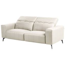Wyld and Coco 3-Piece Sofa Set Light Beige Faux Leather Adjustable Headrests - thumbnail 5