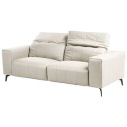 Wyld and Coco 3-Piece Sofa Set Light Beige Faux Leather Adjustable Headrests - thumbnail 6