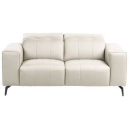 Wyld and Coco 3-Piece Sofa Set Light Beige Faux Leather Adjustable Headrests - thumbnail 8
