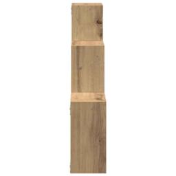 Berkfield Home Wall Cube Shelves Artisan Oak 68x15x68 cm Engineered Wood in Brown - Size: 68 x 15 x 68 cm - thumbnail 5