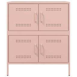 Berkfield Home Sideboard Pink 68x39x79 cm Steel - Size: 68 x 39 x 79 cm - thumbnail 6