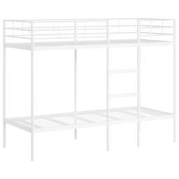 Berkfield Home Bunk Bed without Mattress White 75x190 cm Small Single Steel - thumbnail 2