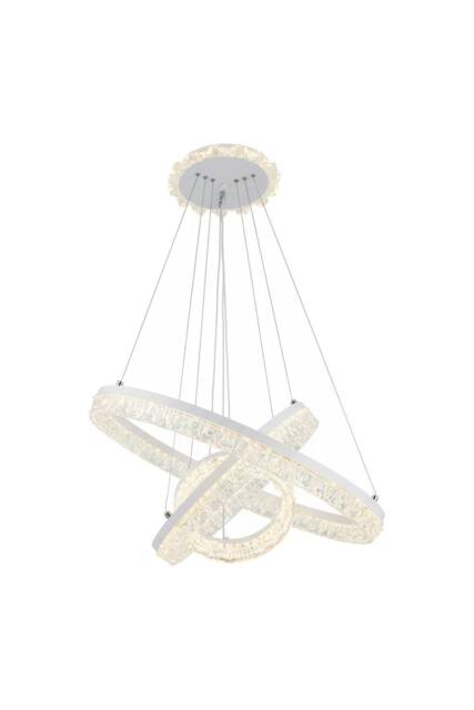 Living and Home Modern LED Pendant Light Chandelier in Silver - image 1
