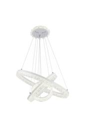 Living and Home Modern LED Pendant Light Chandelier in Silver - thumbnail 2