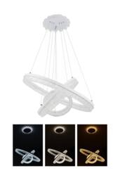 Living and Home Modern LED Pendant Light Chandelier in Silver - thumbnail 3