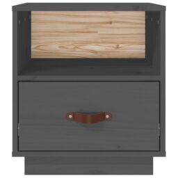Berkfield Home Bedside Cabinet Grey 40x34x45 cm Solid Wood Pine - Size: 40 x 34 x 45 cm - thumbnail 6