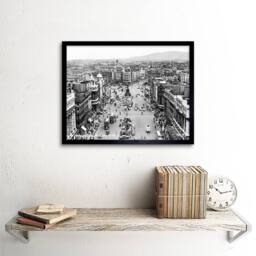 "Artery8 View From Nelson's Pillar Dublin Ireland 1950 12x16"" Framed Art Print in Grey - Size: W12"" x H16""" - thumbnail 2