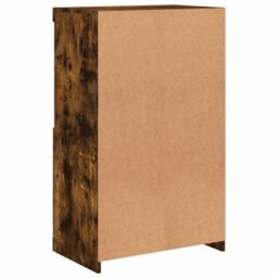 Berkfield Home Sideboard with LED Lights Smoked Oak 60.5x37x100 cm in Brown - thumbnail 9