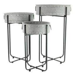 Ascalon Design Ltd Low Planter with Stand - Set of 3 - L47 x W47 x H76 cm in Grey - thumbnail 1