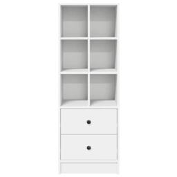 Berkfield Home White White Shelving Unit White MDF Standard White Shelving Unit - thumbnail 6