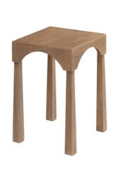 MH London Casa Side Table Solid Wood Veneer Bedside Table for Living Room in Beige - thumbnail 4