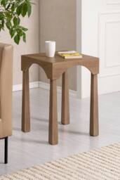MH London Casa Side Table Solid Wood Veneer Bedside Table for Living Room in Beige - thumbnail 7