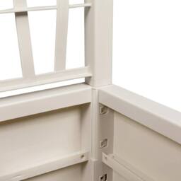 Berkfield Home Garden Planter with Trellis White 36x36x140 cm PP in Off-White - Size: 36 x 36 x 140 cm - thumbnail 7
