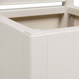 Berkfield Home Garden Planter with Trellis White 36x36x140 cm PP in Off-White - Size: 36 x 36 x 140 cm - thumbnail 6